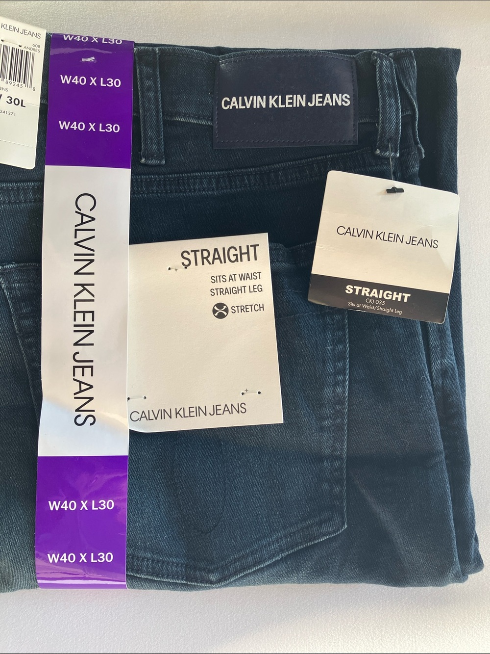 Calvin Klein Dark Blue Relaxed Jeans Modern Style